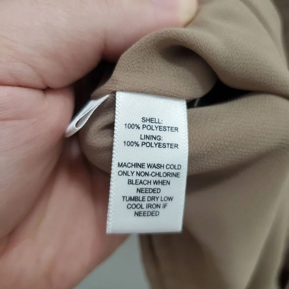 Ann Taylor LOFT Women's Dark‎ Khaki Boxy Sequin Short Sleeve Blouse Top Size S - Picture 6 of 7